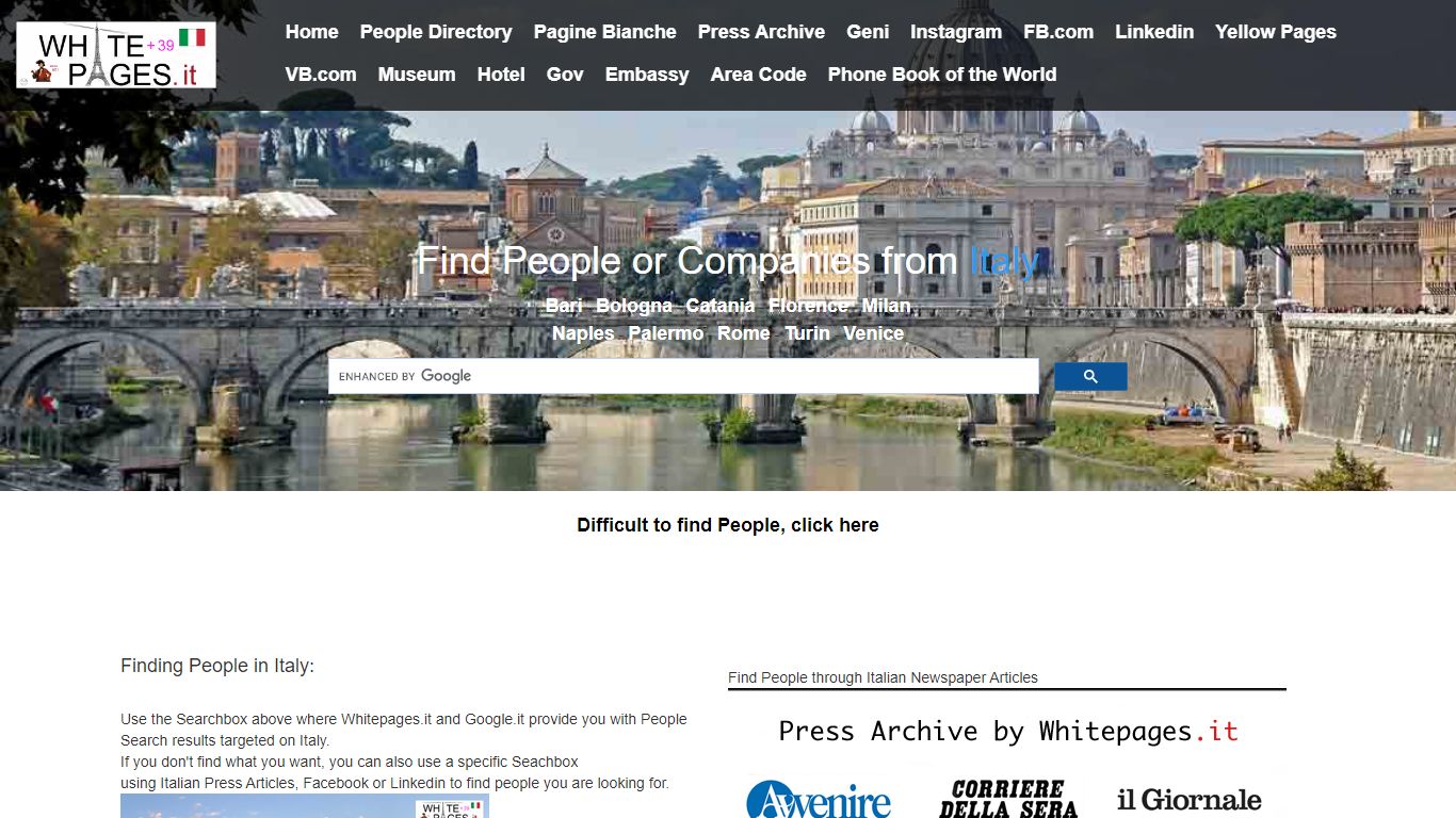 Whitepages.it - Connect with People from Italy